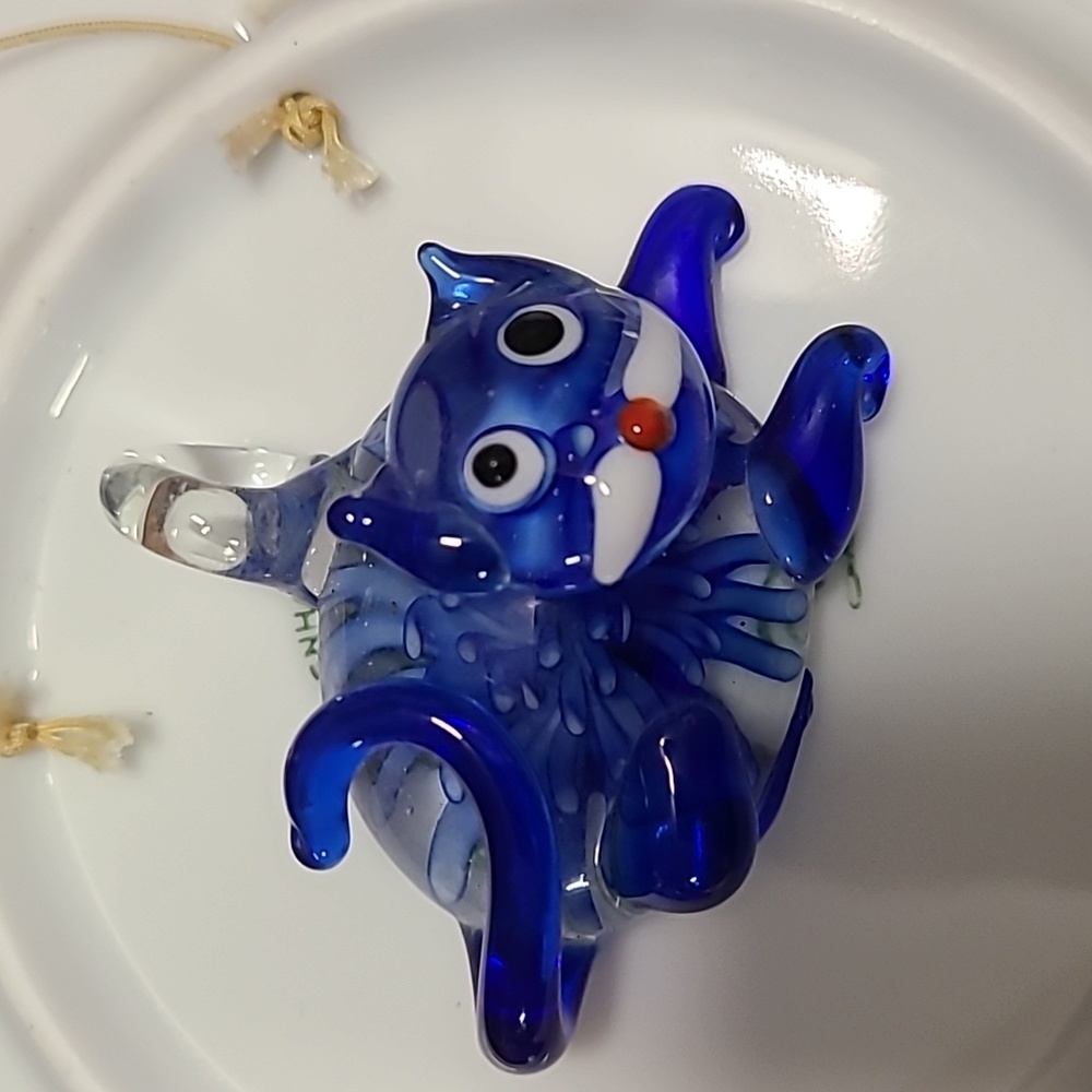 Glass cat necklace pentant!